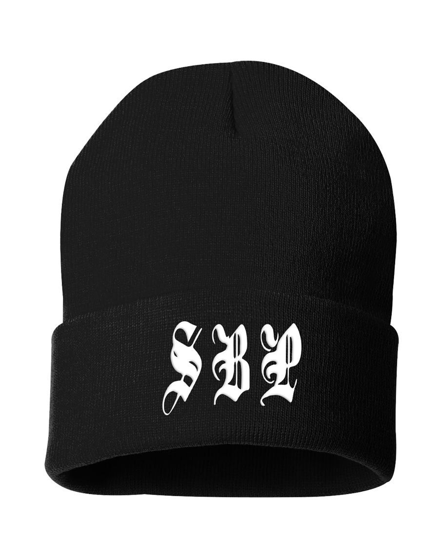 Embroidered SBP Beanie (Black) – Denm Store
