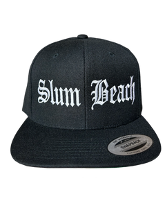 SLUM BEACH Embroidered Snapback (Black)