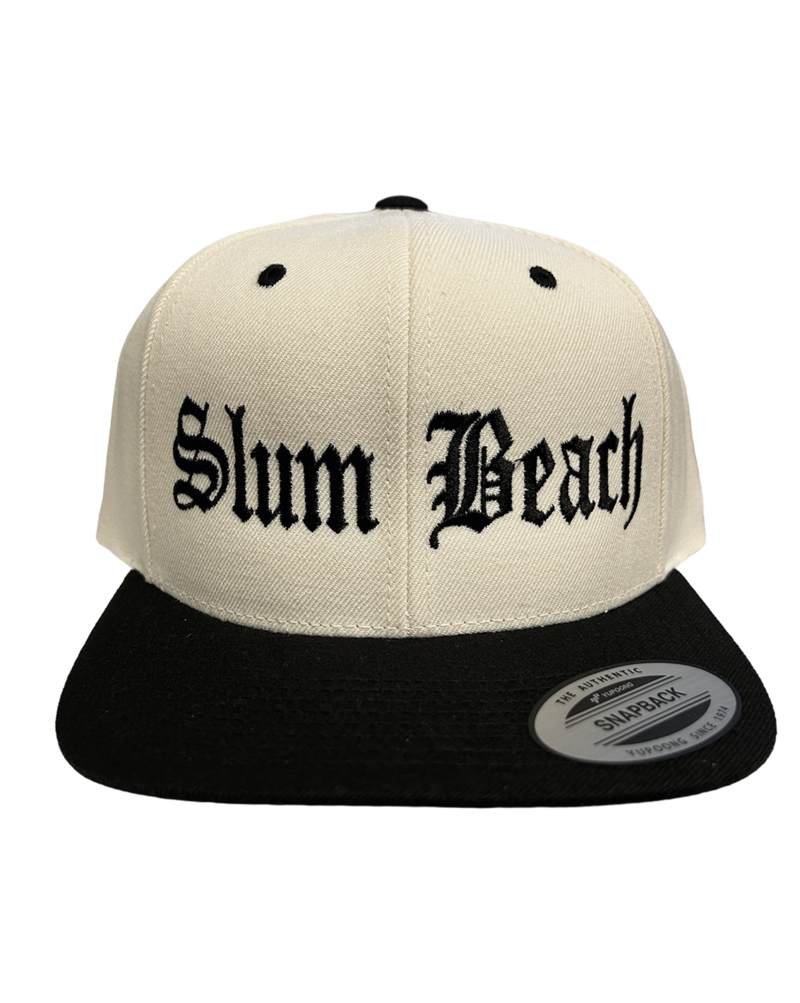 SLUM BEACH Emb Snapback (Black & White)